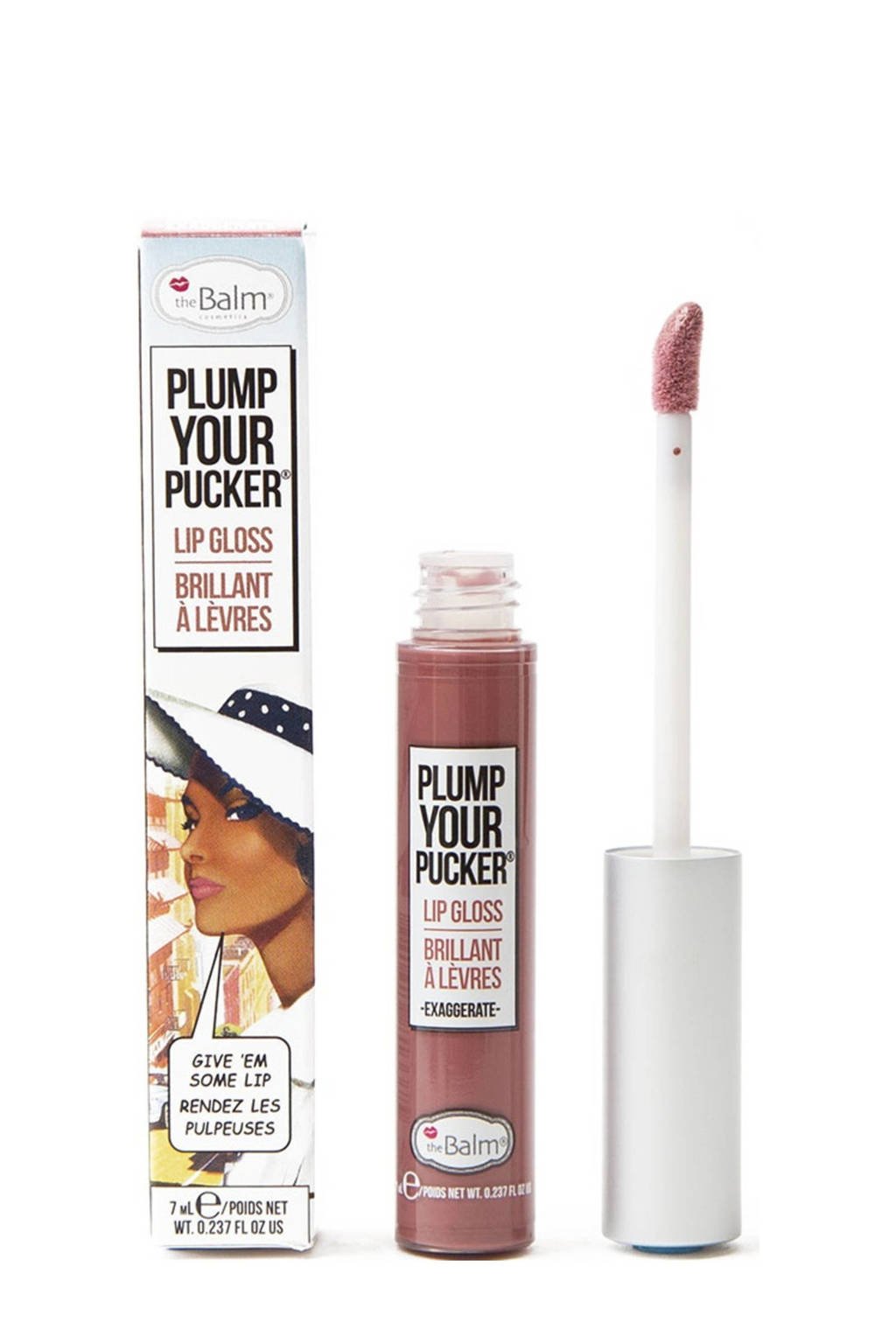 The Balm Plump Your Pucker lipgloss Exaggerate, Pink