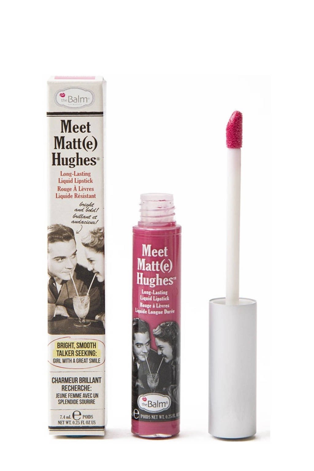 The Balm Meet Matte Hughes lippenstift - Chivalrous, Bright Pink