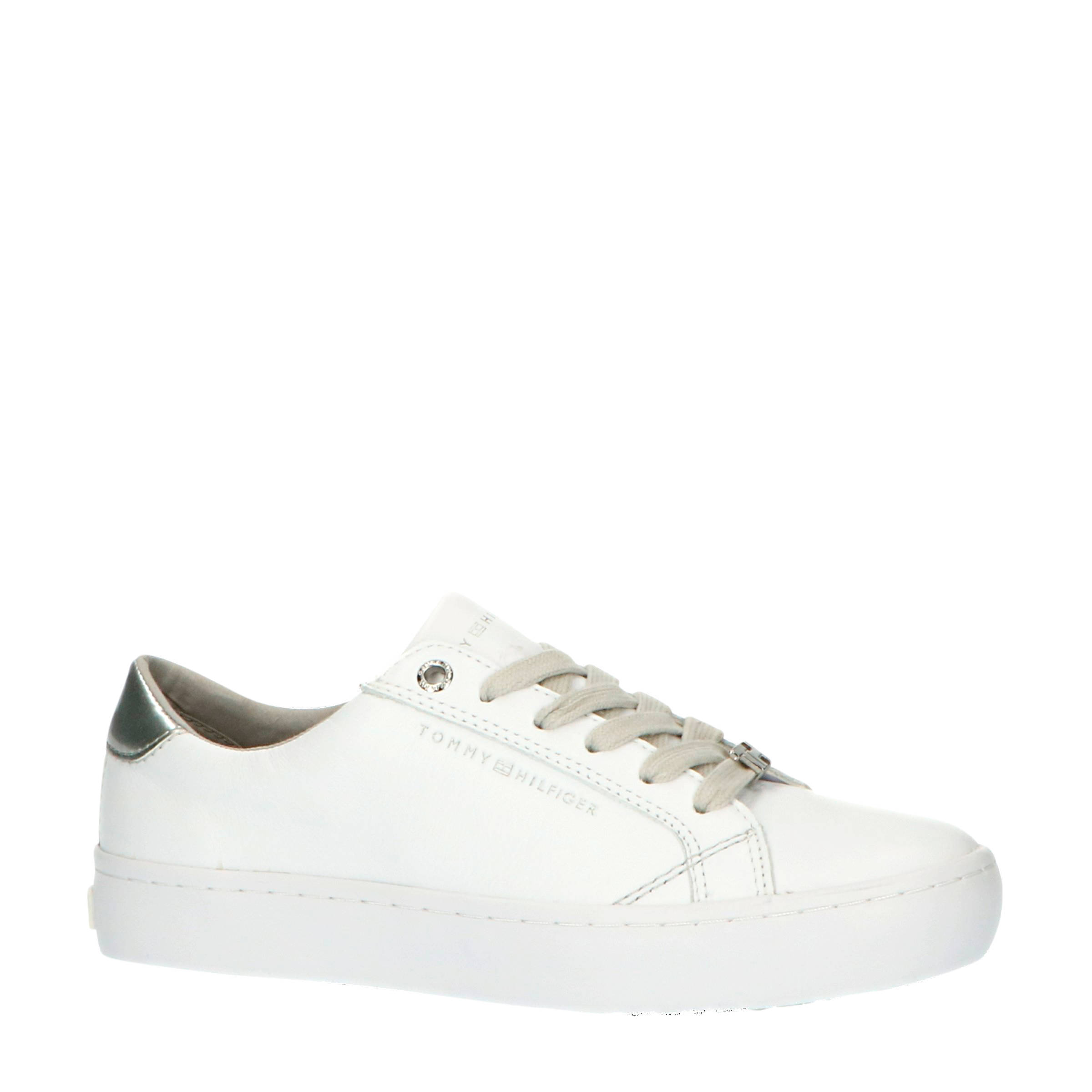 Tommy Hilfiger Casual TH sneakers wit/zilver | wehkamp