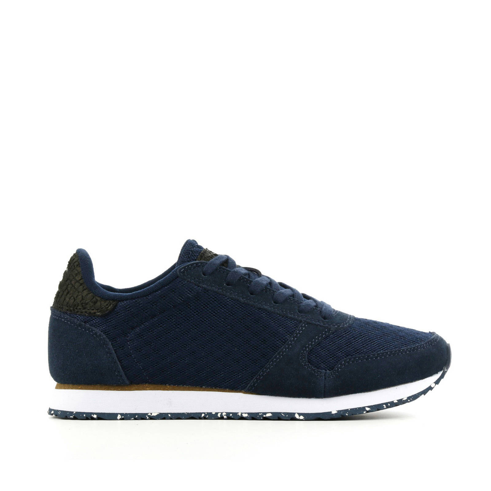 Woden Ydun Sue Mesh II suède sneakers donkerblauw | wehkamp