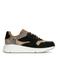 Manfield suède sneakers zwart/cheetaprint