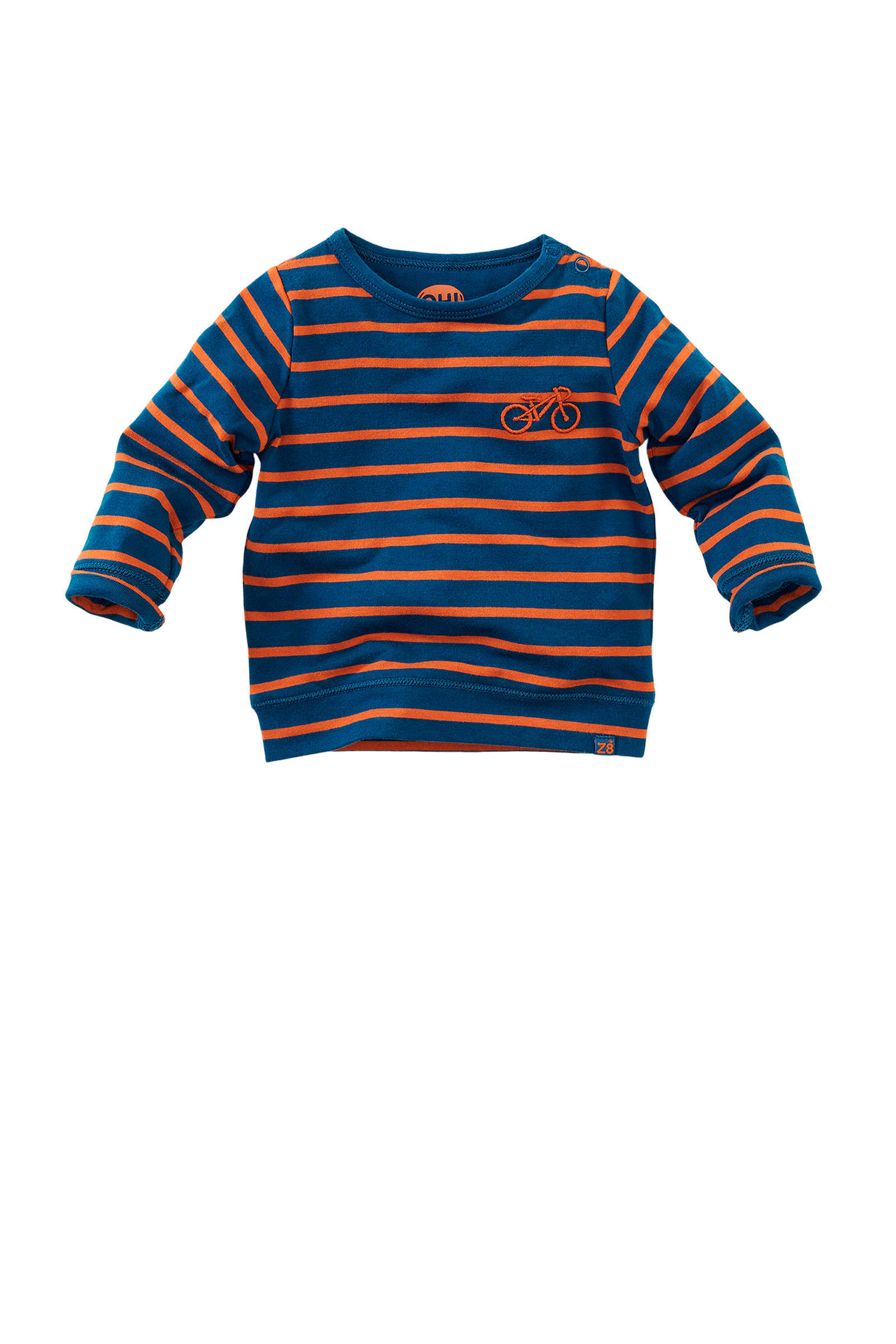 Z8 gestreepte longsleeve Pittsburgh donkerblauwdonker oranje Z8 gestreept T shirt geeldonkerblauw | wehkamp