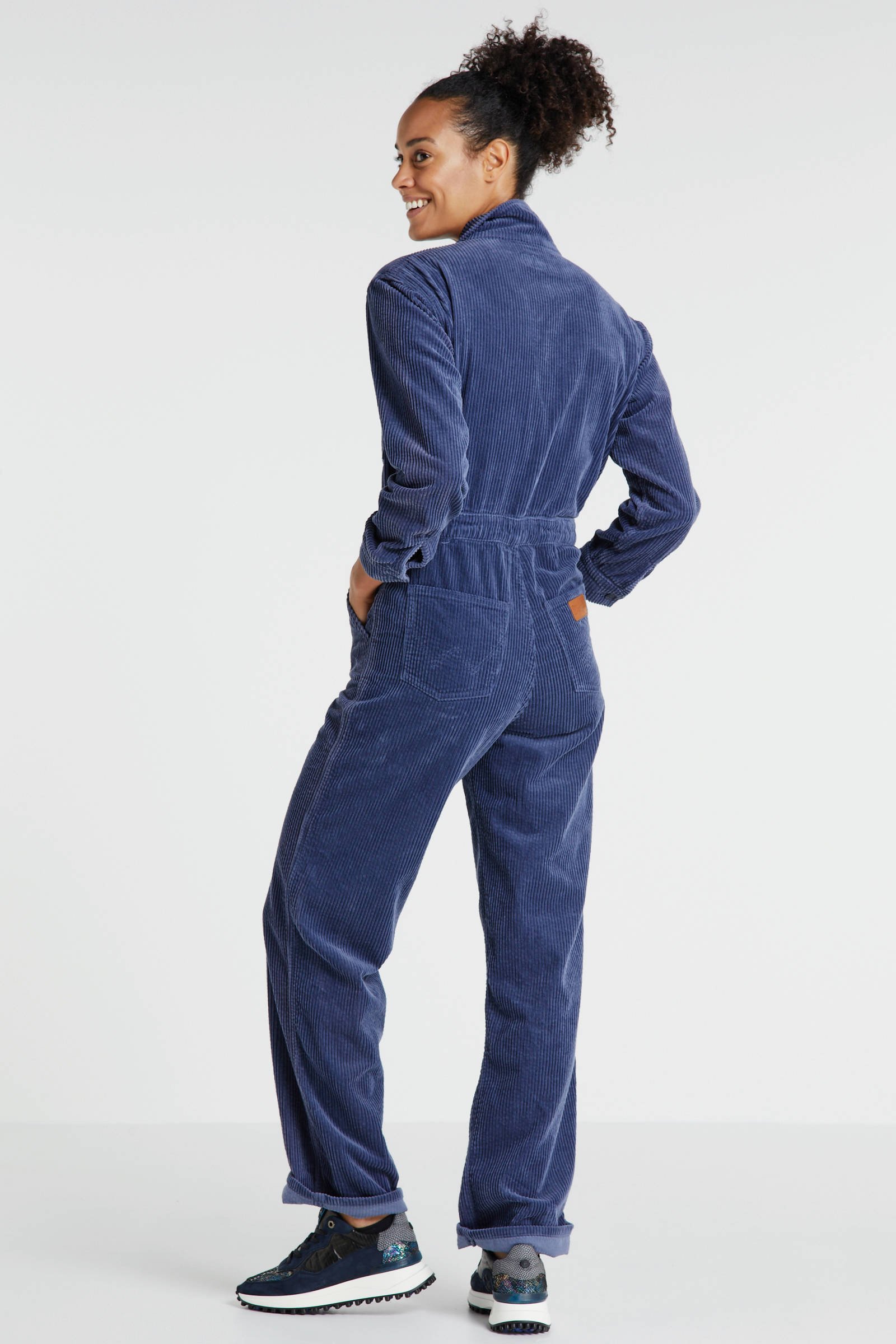 Wrangler corduroy jumpsuit blauw wehkamp