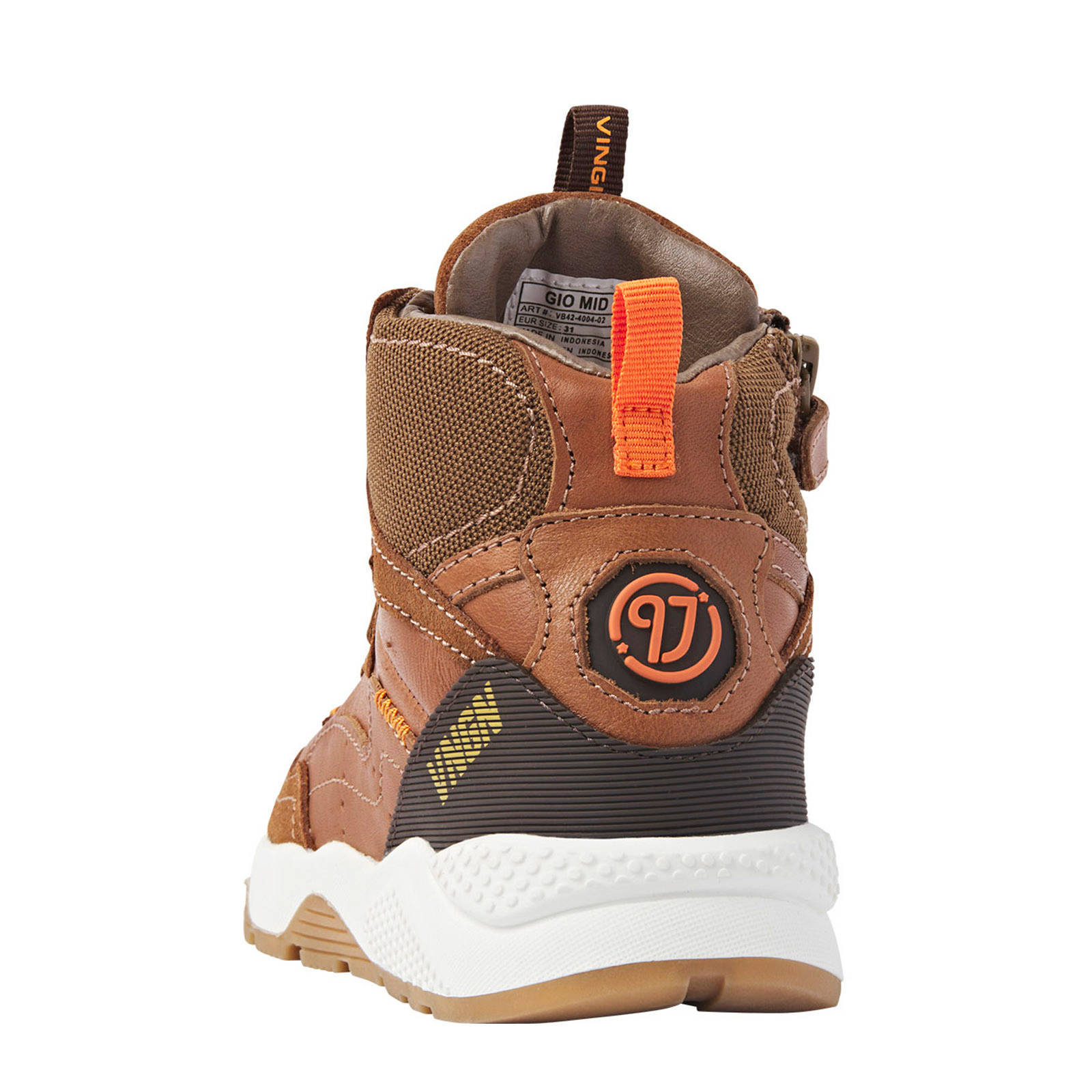 Vingino Gio MID – Hoge sneaker bruin – shoes4kids
