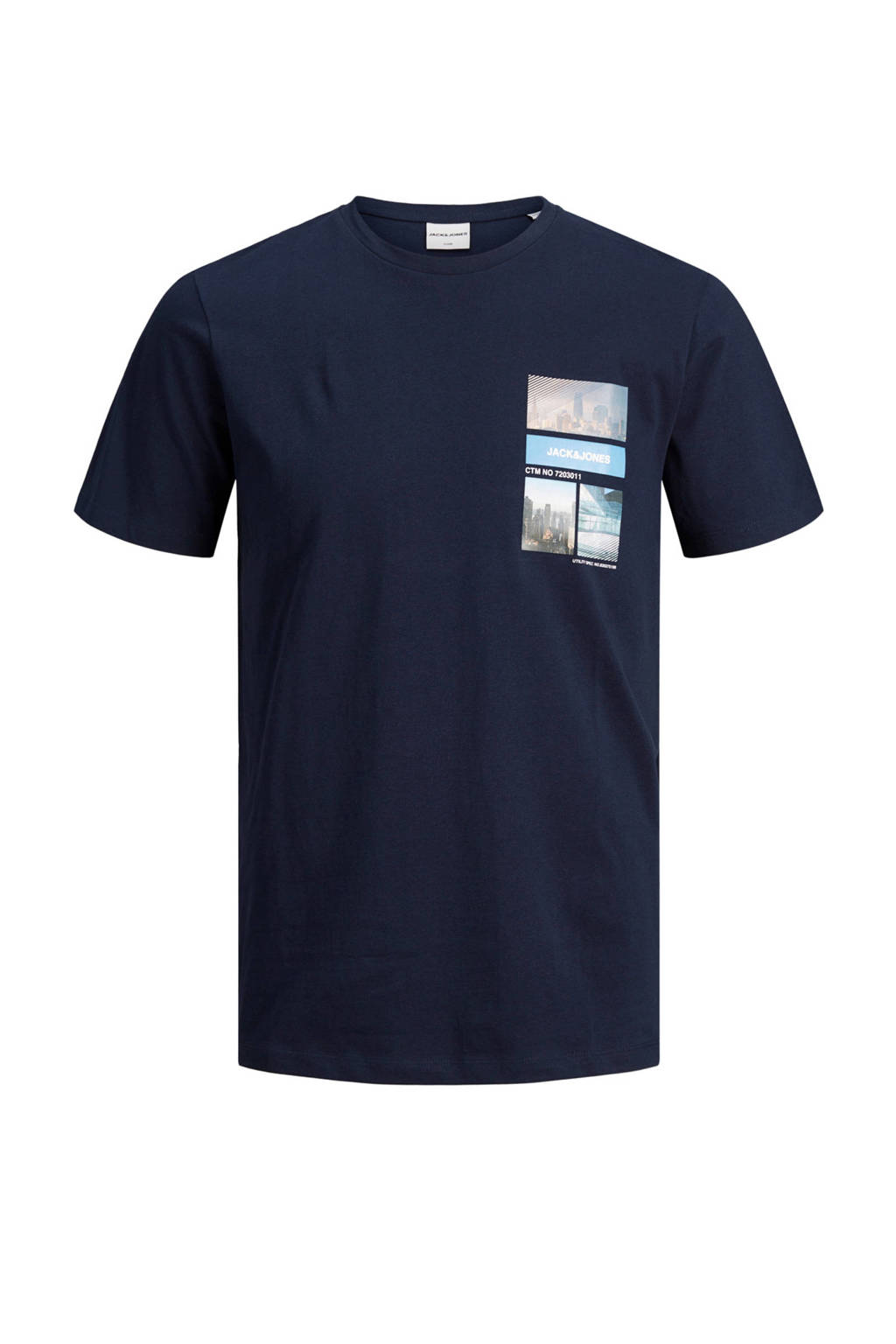 JACK & JONES CORE T-shirt met printopdruk donkerblauw, Donkerblauw