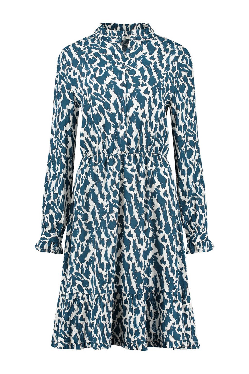 Circle of Trust halter jurk Lana met all over print blauw, Blauw