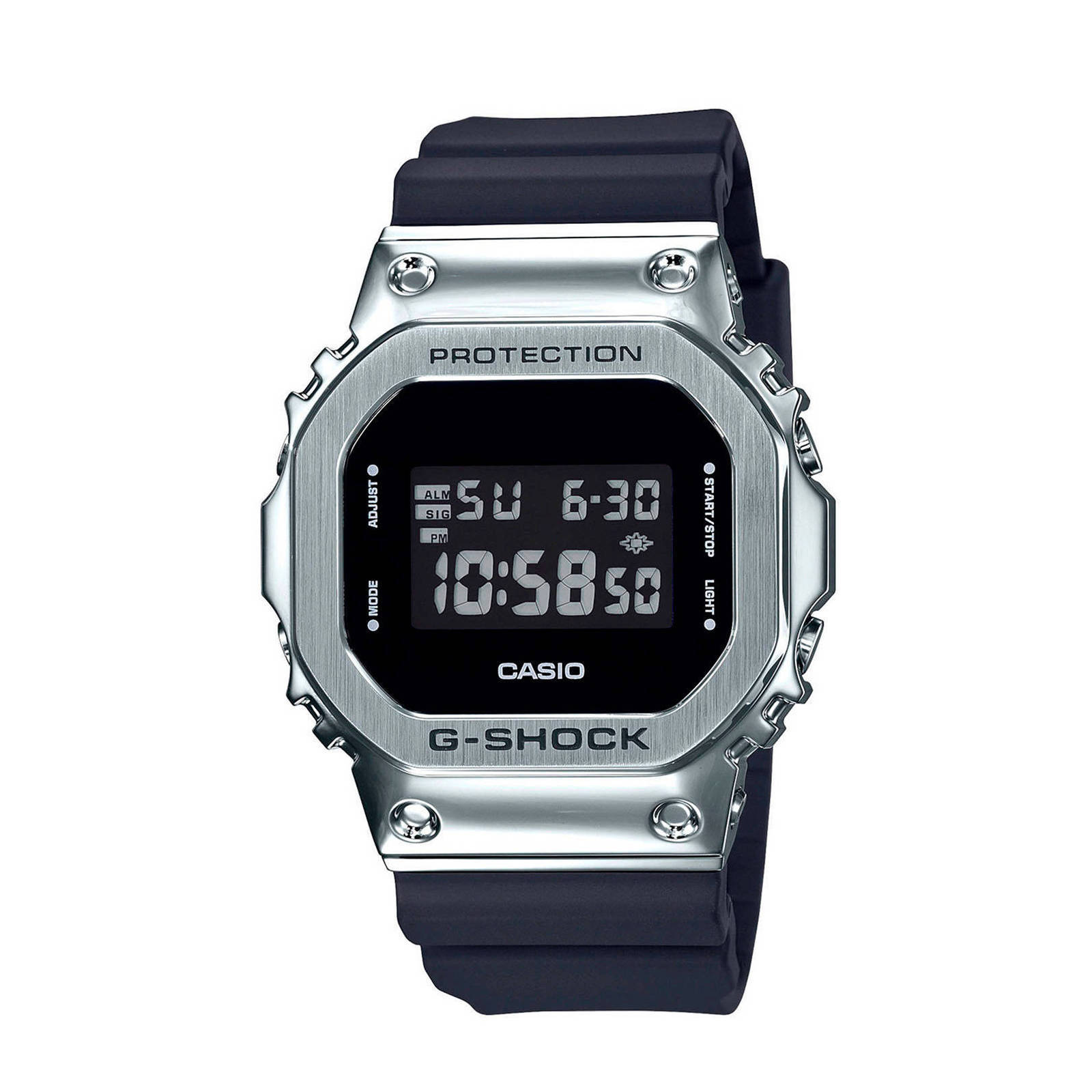 G-shock horloge GM-5600-1ER zwart/zilver | wehkamp