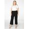 YOEK cropped high waist wide leg broek zwart