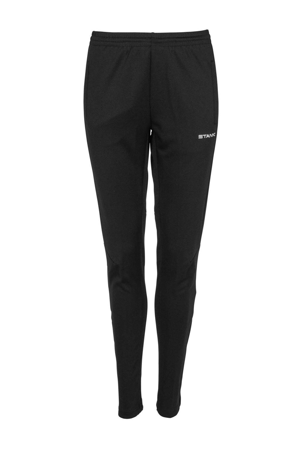 Zwarte dames Stanno trainingsbroek Pride Pants van polyester met regular fit, regular waist en effen