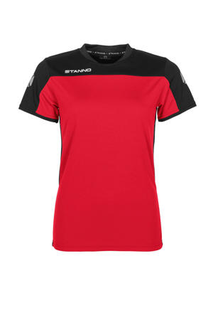 sport T-shirt rood/zwart