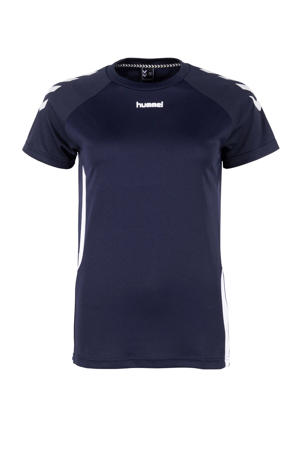 sport T-shirt donkerblauw
