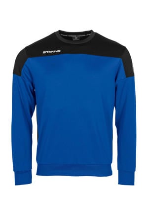 Junior voetbalsweater blauw/zwart