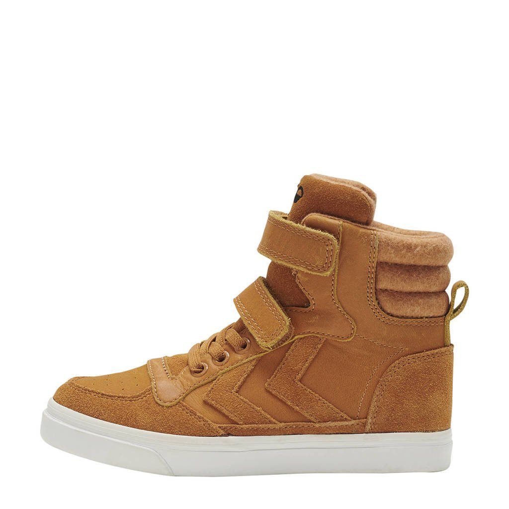 hummel Stadil Winter Jr suede met leren sneakers cognac, Cognac