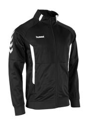 thumbnail: Zwarte jongens hummel Junior junior voetbalvest van polyester met lange mouwen, opstaande kraag en ritssluiting