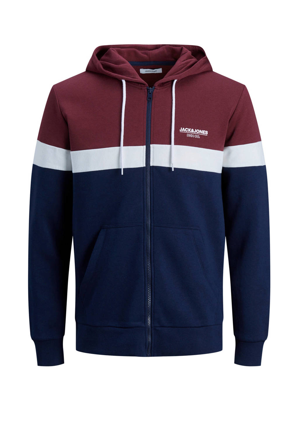 JACK & JONES vest marine/donkerrood