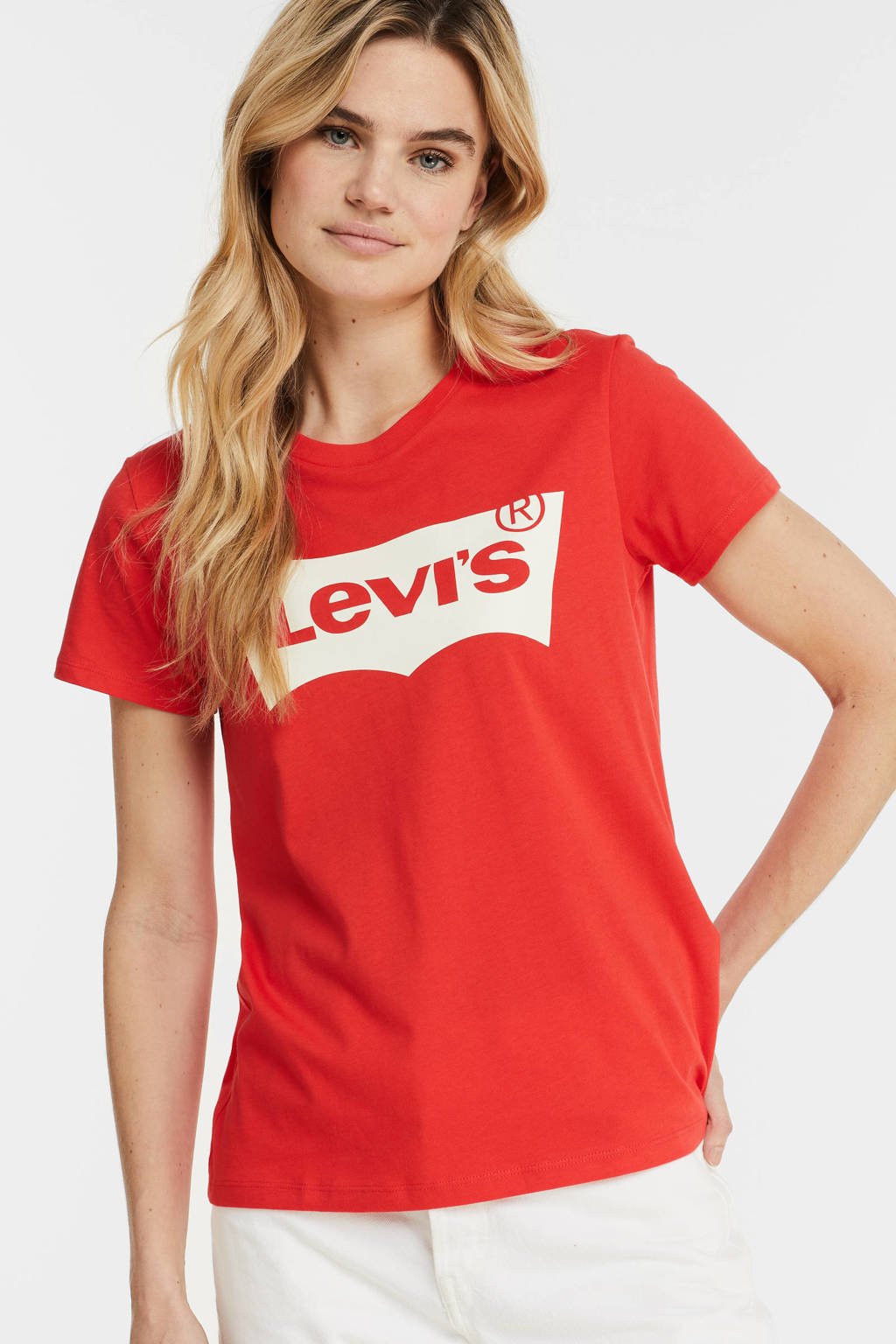Hertog verdund Inactief Levi's T-shirt met logo rood/wit | wehkamp