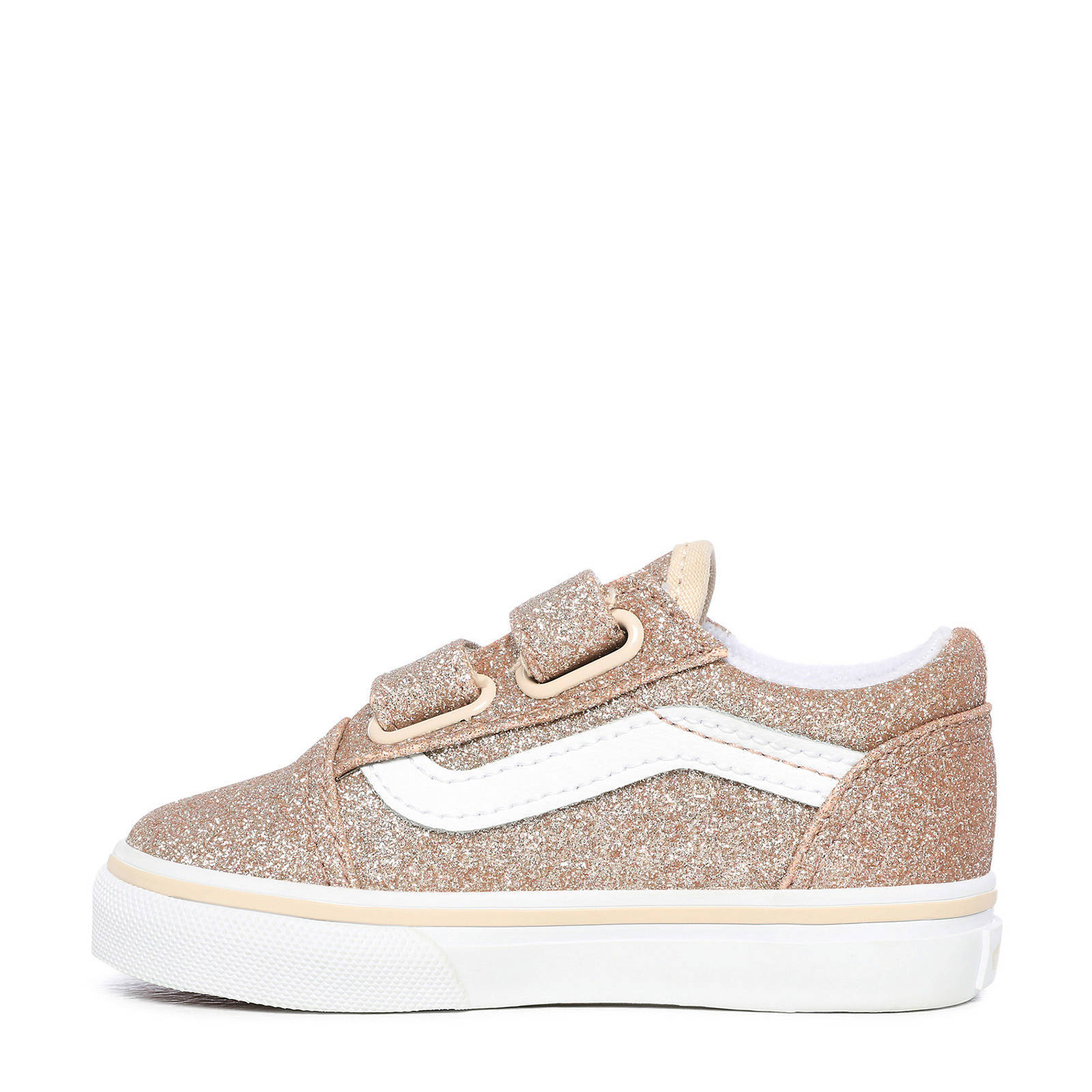 VANS Old Skool V V TD glitter sneakers oudroze | wehkamp
