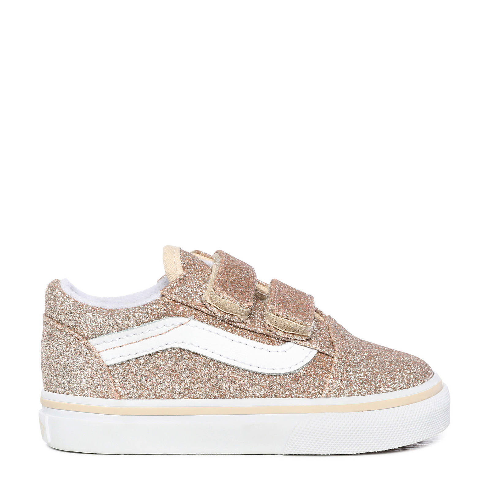 VANS Old Skool V V TD glitter sneakers oudroze | wehkamp