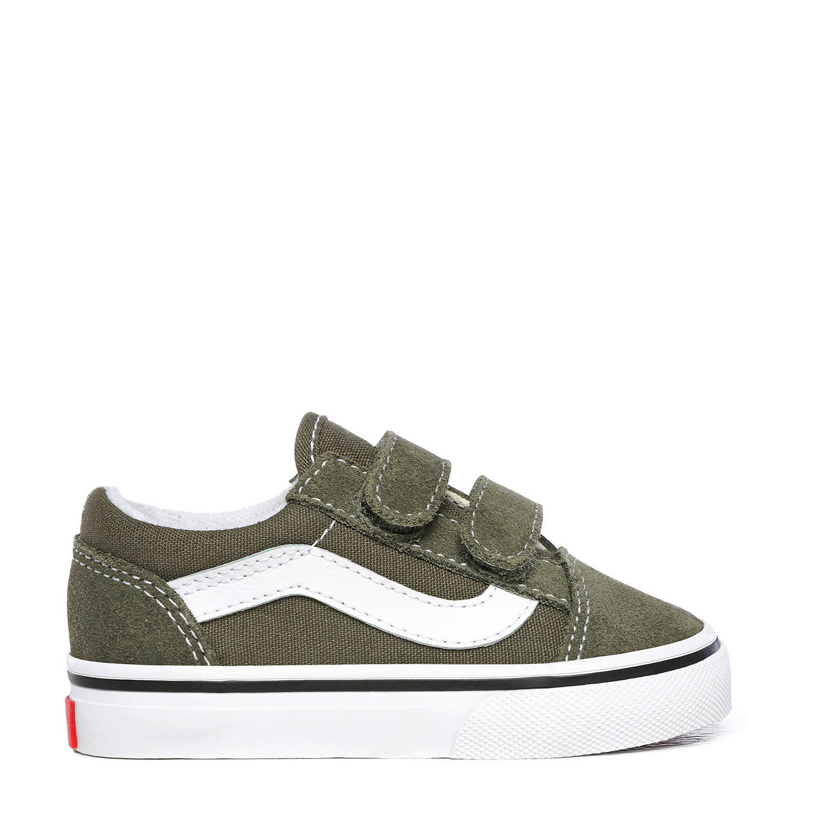 VANS Old Skool V sneakers donkergroen/wit | wehkamp
