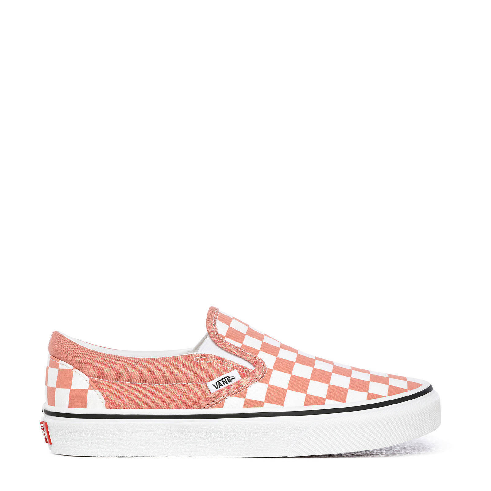 VANS Classic Slip-On Stacked sneakers met ruitmotief oudroze/wit | wehkamp