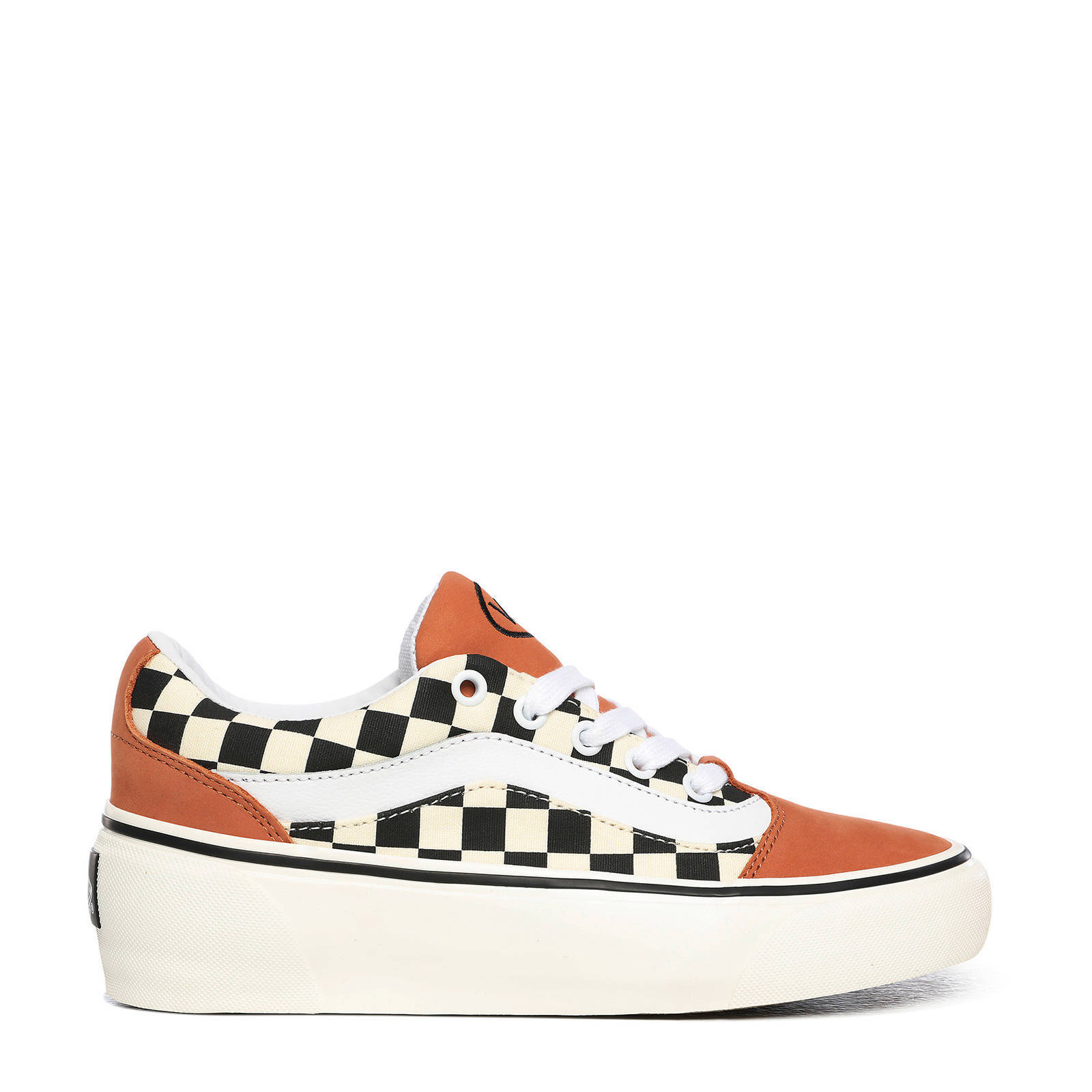 VANS Shape NI (OG) sneakers met ruit bruin/zwart/wit | wehkamp