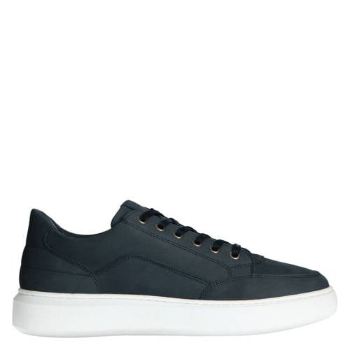 Manfield nubuck sneakers donkerblauw afbeelding