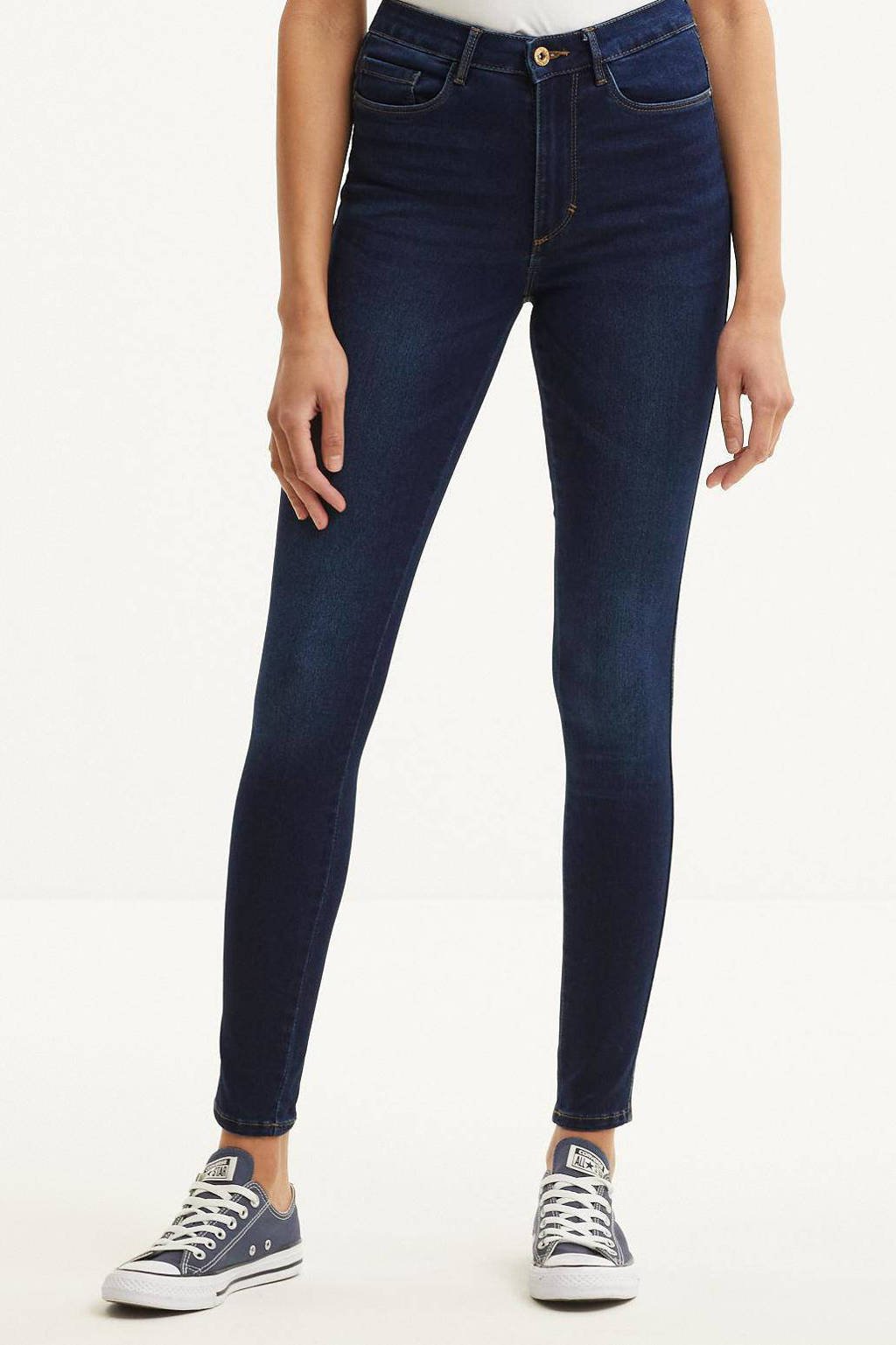 ONLY high waist skinny jeans ONLROYAL dark blue denim regular