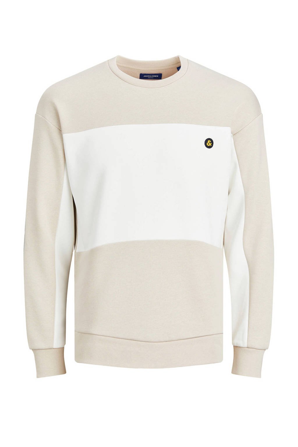 JACK & JONES ORIGINALS sweater beige/wit, Beige/wit