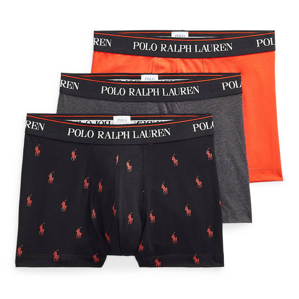 POLO Ralph Lauren boxershort (set van 3), Zwart/grijs/rood
