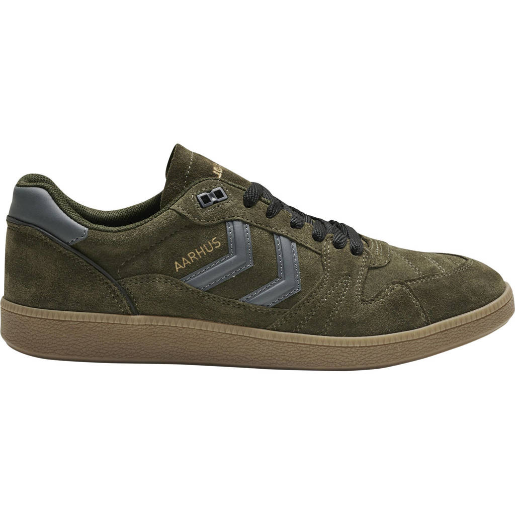 hummel HB Team Suede sneakers donkergroen/grijs, Donkergroen/grijs