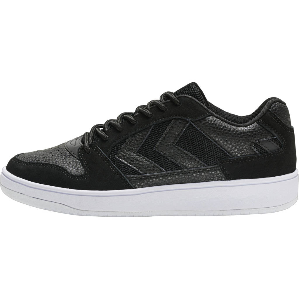 hummel ST Power Play Low leren sneakers zwart, Zwart