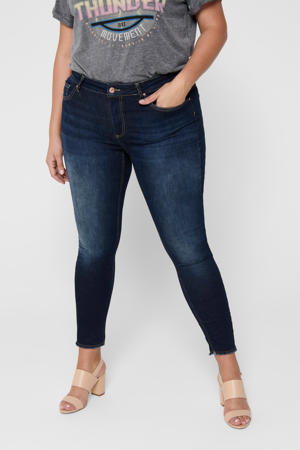 regular waist cropped skinny jeans CARWILLY dark denim