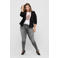 ONLY CARMAKOMA cropped regular waist skinny jeans CARWILLY grijs