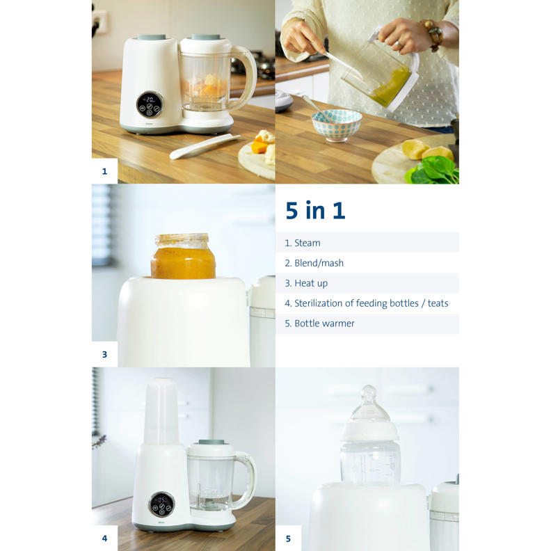 Alecto 5 in 1 gezonde babyvoeding foodprocessor wehkamp