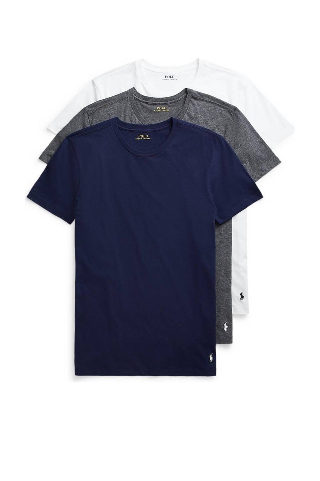 POLO Ralph Lauren T-shirt (set van 3), Marine/antraciet/wit
