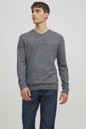 pullover gebreid grijsblauw