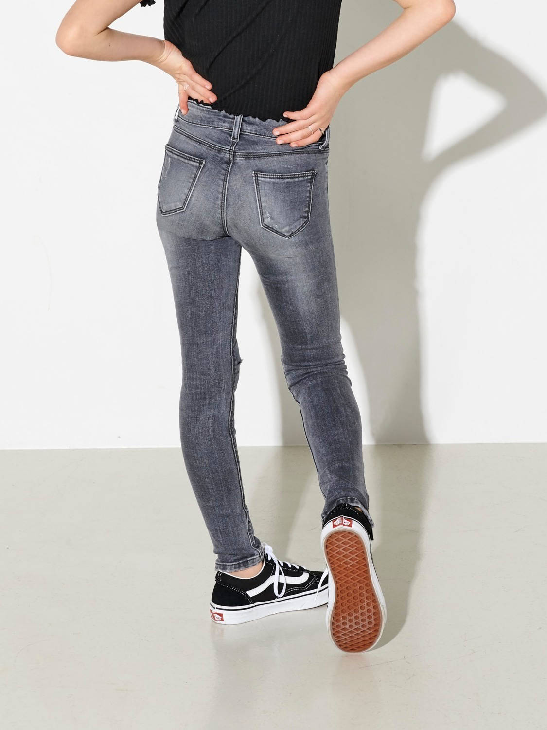 KIDS ONLY skinny jeans KONKENDEL grijs stonewashed | wehkamp