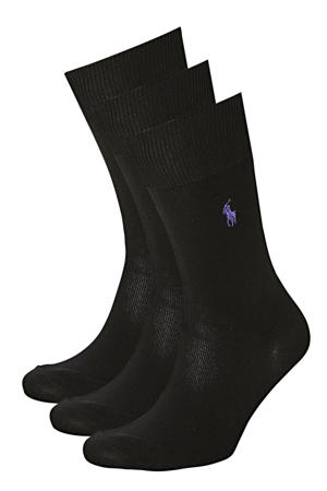sokken Mercerized - set van 3 zwart