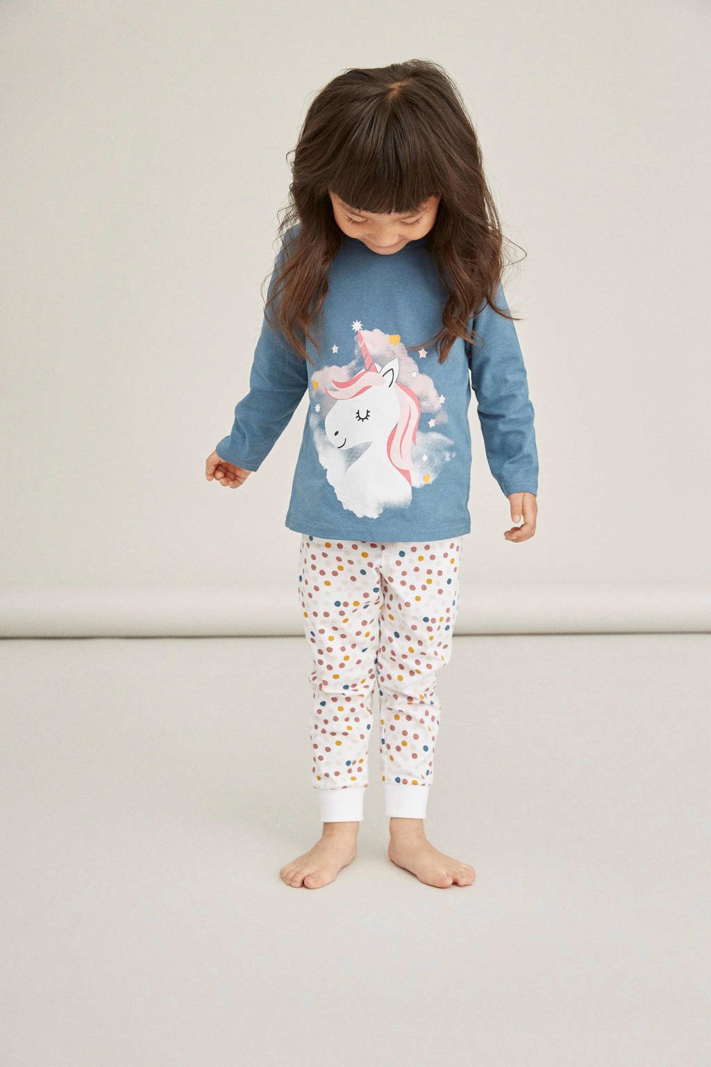 Toestand spek luister NAME IT KIDS pyjama NKMNIGHTSET blauwgroen/wit/roze | wehkamp
