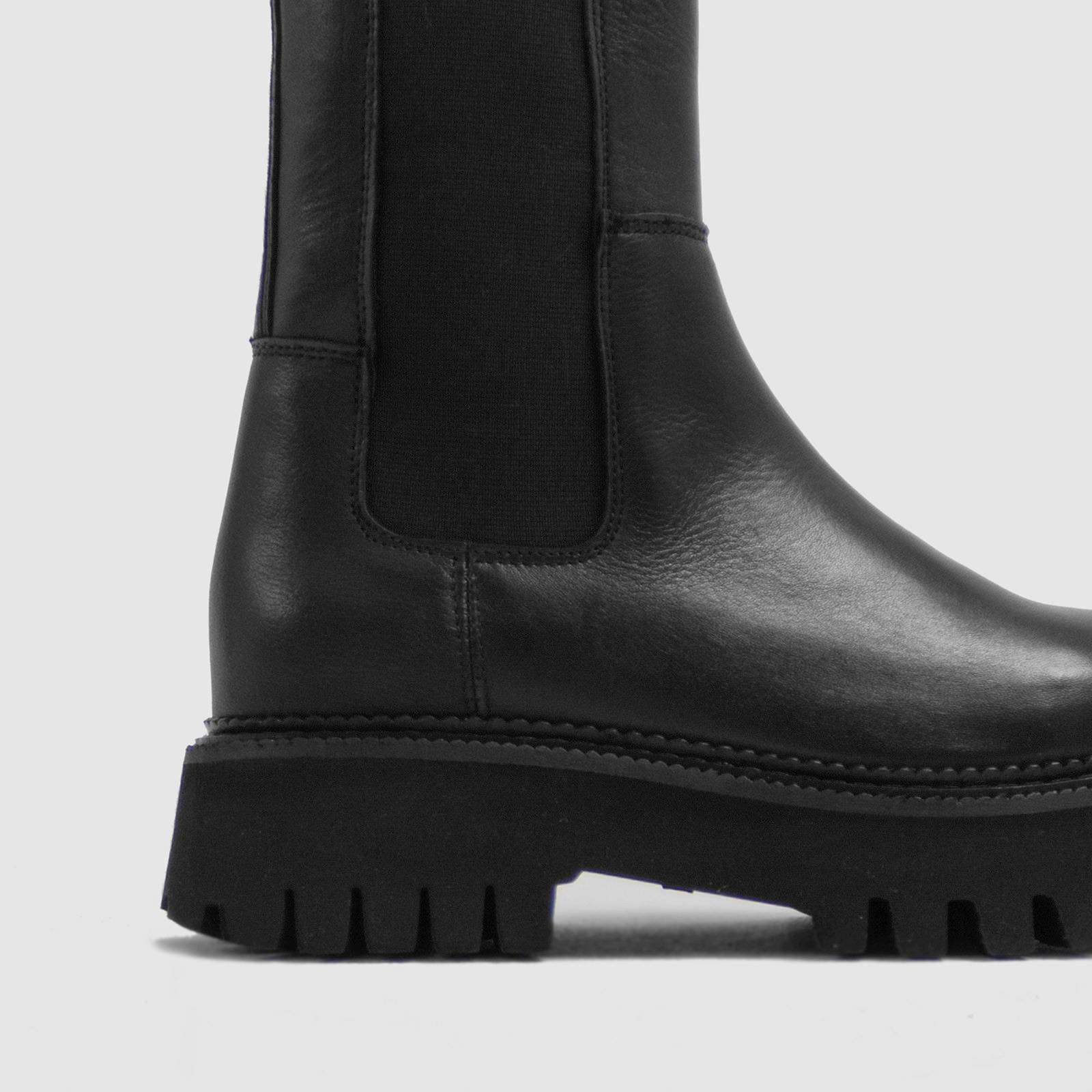 Bronx Groov-y hoge leren chelsea boots zwart | wehkamp