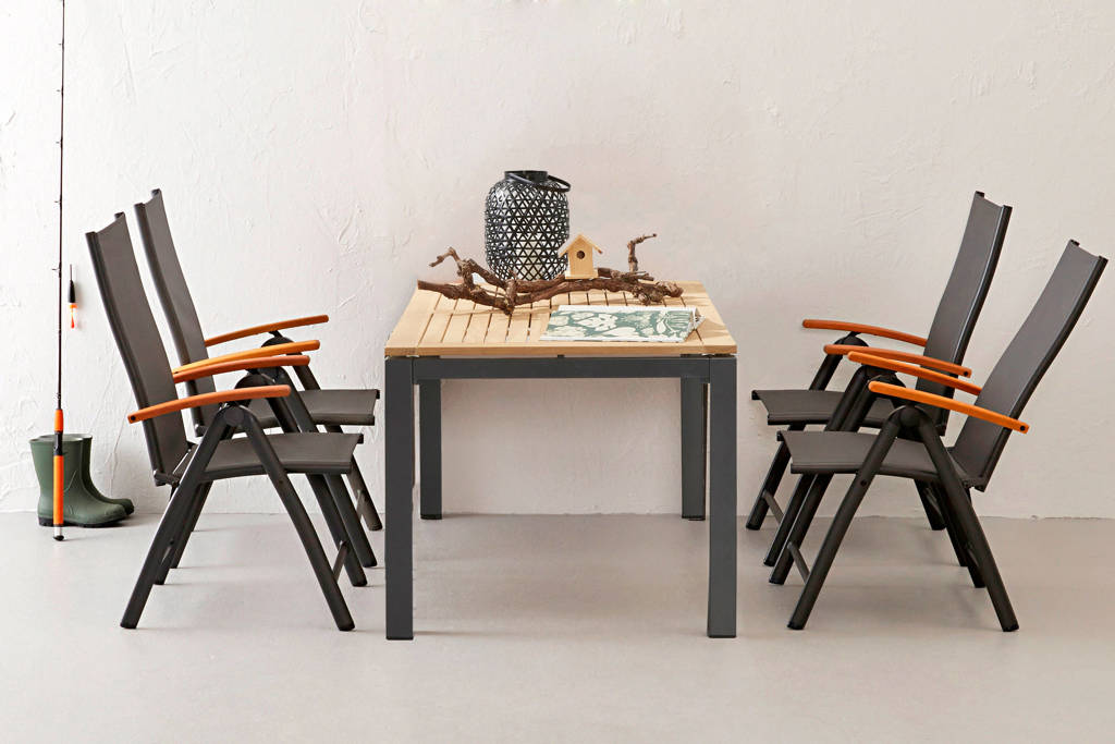 Exotan tuinset Memphis/Nice, Antraciet/Naturel