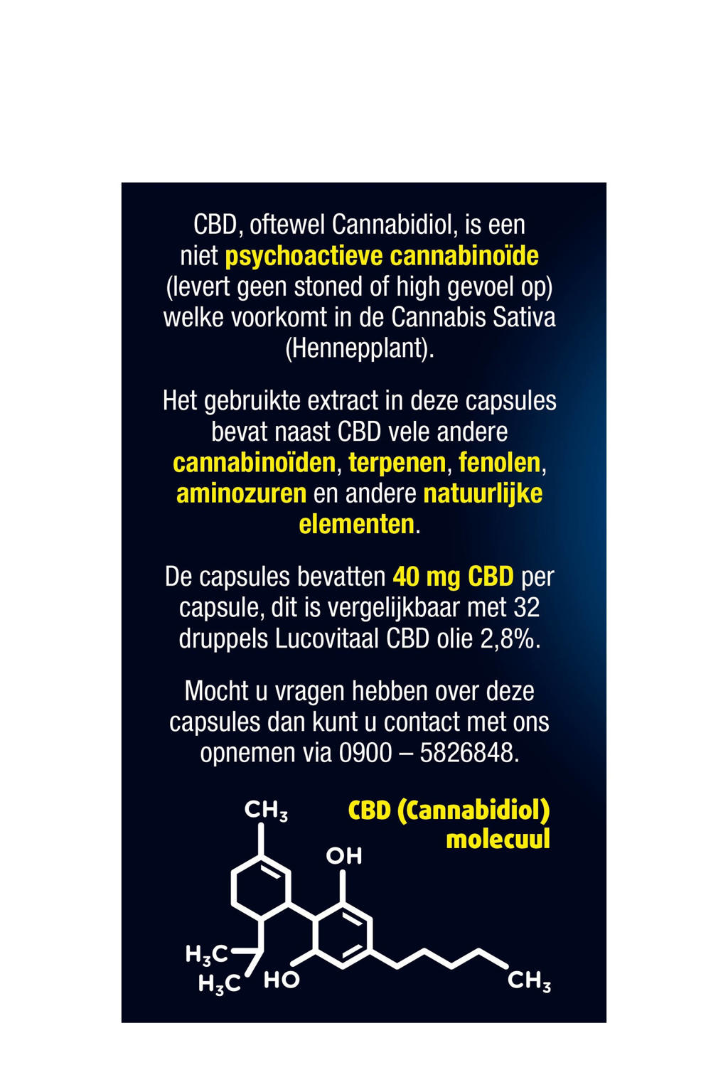 Lucovitaal Cbd Cannabidiol 40mg 30 Capsules Wehkamp