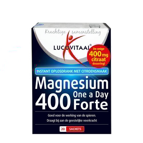 Wehkamp Lucovitaal Magnesium 400 Forte - 20 sachets aanbieding