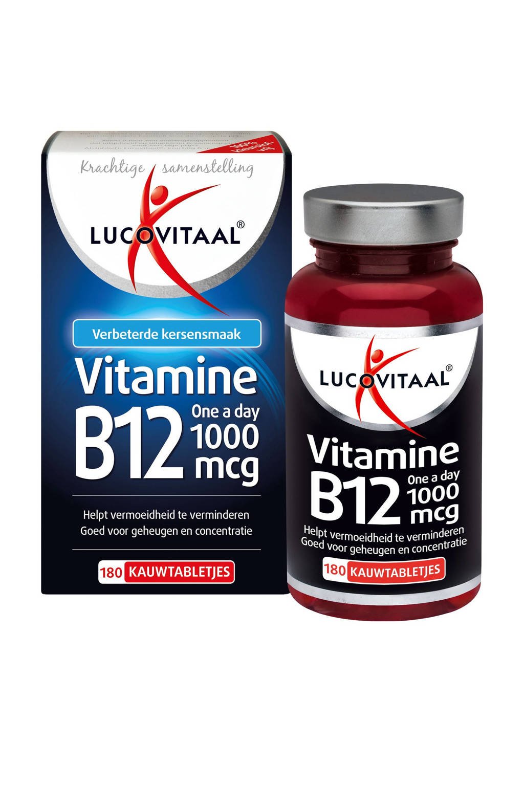 kubus Harmonie tekort Lucovitaal B12 Vitamine One a Day 1000mcg - 180 kauwtabletjes | wehkamp
