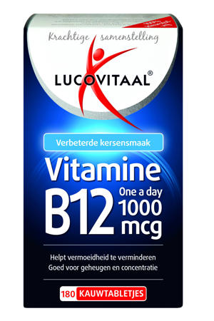 Wehkamp Lucovitaal B12 Vitamine One a Day 1000mcg - 180 kauwtabletjes aanbieding
