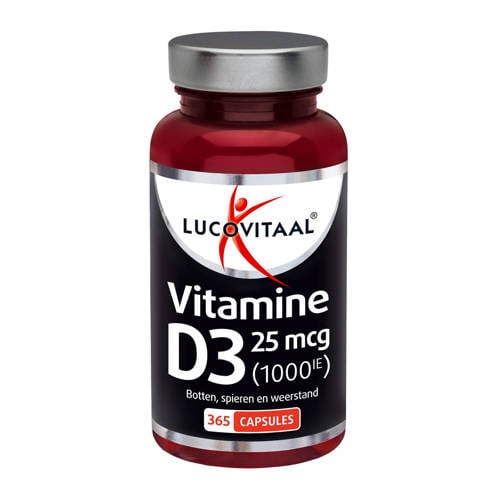 Wehkamp Lucovitaal D3 25mcg (1000IU) Vitamine - 365 capsules aanbieding