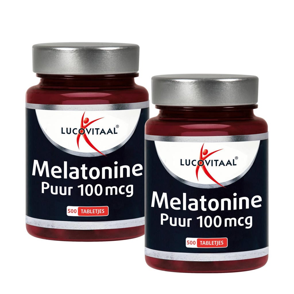 Lucovitaal duopack Melatonine 100 mcg- 500 tabletjes