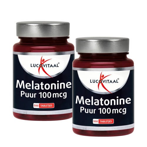 Wehkamp Lucovitaal Melatonine 100 mcg DUO-pack - 2 x 500 tabletjes aanbieding