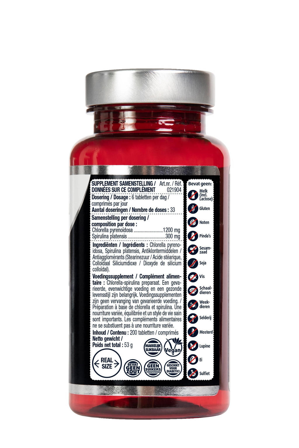 Lucovitaal Chlorella Spirulina 200 tabletten wehkamp