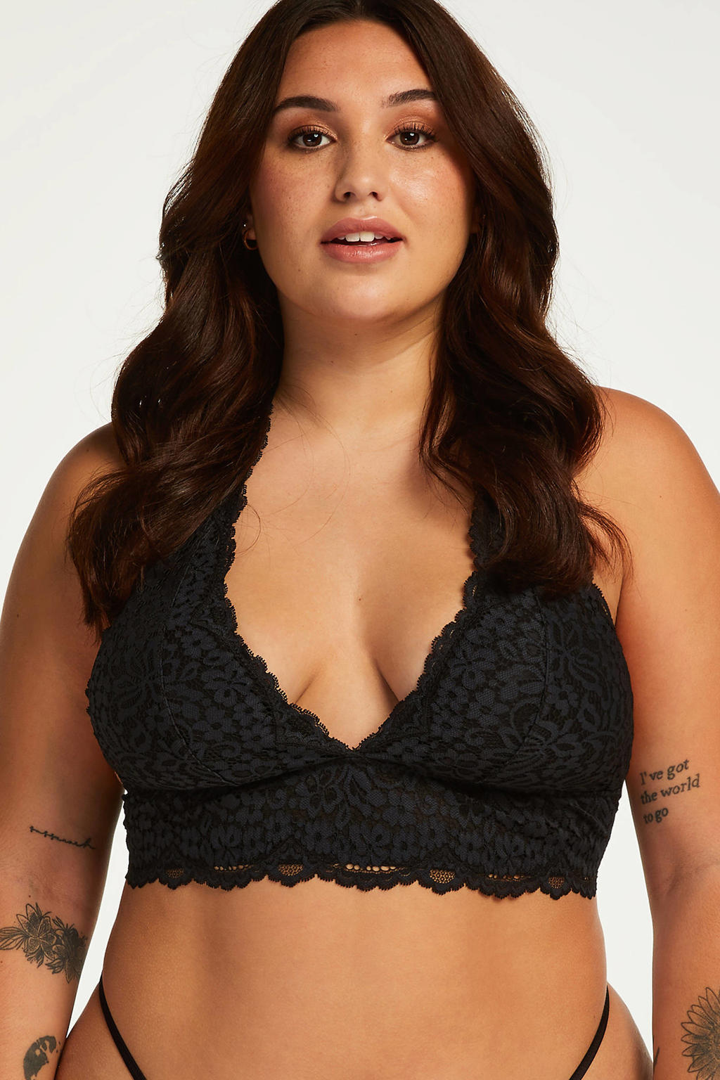 Hunkemöller kanten halter bralette Rose zwart